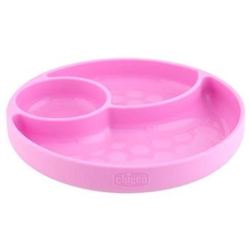 Chicco silikónový tanier ružový, 12 mes.+ (8058664127511)