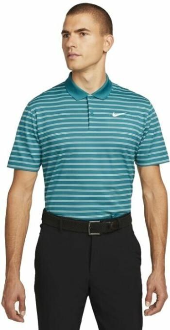 Nike Dri-Fit Victory Mens Striped Golf Polo Bright Spruce/White M