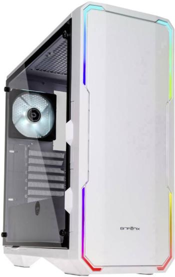 Bitfenix Enso RGB midi tower PC skrinka biela bočné okno, prachový filter, 1 predinštalovaný ventilátor, 1 predinštalova