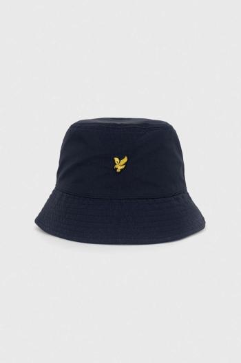 Obojstranný klobúk Lyle & Scott tmavomodrá farba