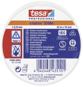 tesa tesaflex IEC 53988-00063-00 izolačná páska  biela (d x š) 33 m x 19 mm 1 ks