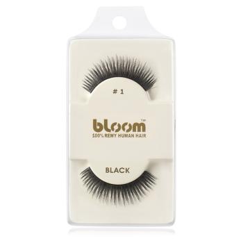 Bloom Natural nalepovacie mihalnice z prírodných vlasov No. 1 (Black) 1 cm