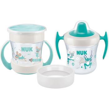NUK Mini Cups Set Mint/Turquoise hrnček 3v1 6m+ Neutral 160 ml