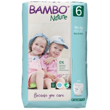 Bambo nature pants 6 detské prírodné plienkové nohavičky18+ kg 18 ks