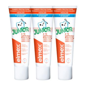 Elmex Detská zubná pasta Junior Trio 3 x 75 ml