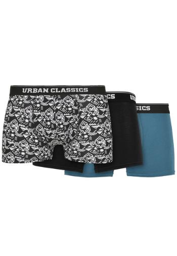 Urban Classics Organic Boxer Shorts 3-Pack detail aop/black/jasper - M