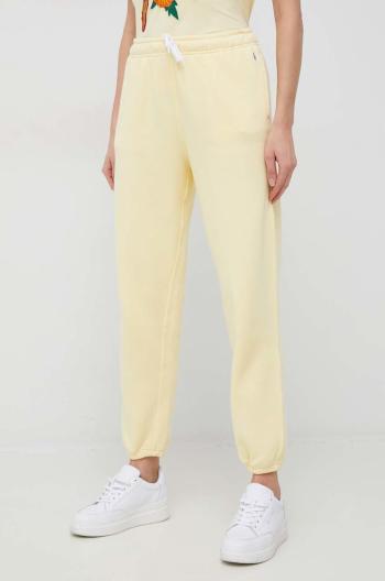Tepláky Polo Ralph Lauren dámske, žltá farba, jednofarebné