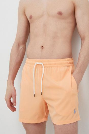 Plavkové šortky Polo Ralph Lauren oranžová farba