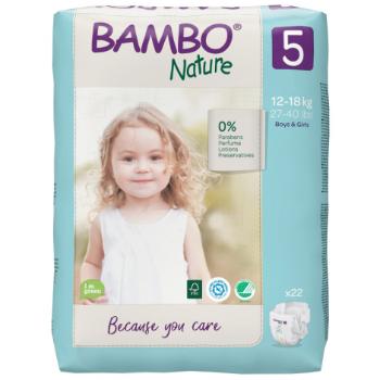 Bambo nature 5 detské prírodné plienky Junior 12-18 kg 22 ks