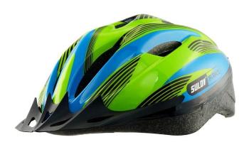 Dětská cyklo helma SULOV® JR-RACE-B, modro-zelená Helma velikost: M