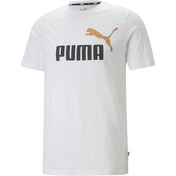 Puma  Tielka a tričká bez rukávov Essentials 2 Colour Logo  Biela