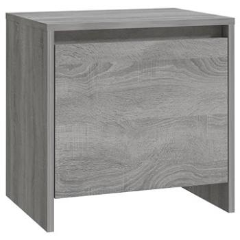 SHUMEE Nočný stolík sivý sonoma 45 × 34 × 44,5 cm drevotrieska, 813046
