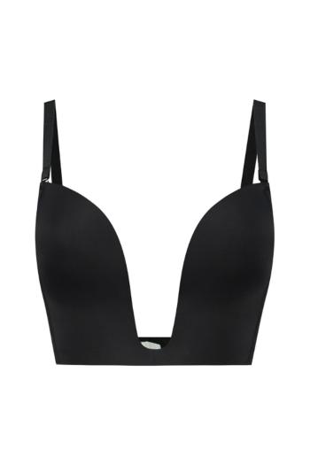 Čierna vystužená podprsenka s hlbokým výstrihom Ultra Plunge Bra