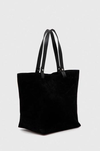 Semišová kabelka Answear Lab X limitovaná kolekcia SISTERHOOD čierna farba