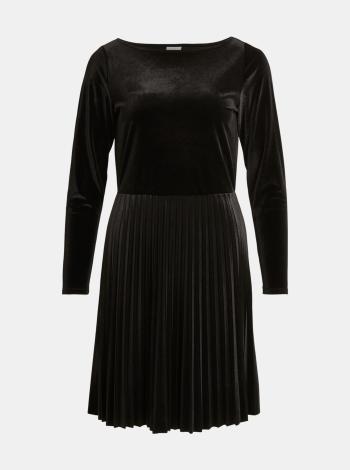 Čierne sametové šaty VILA