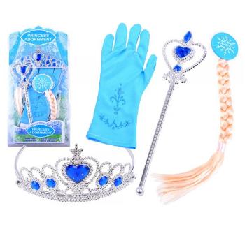 Kúzelná súprava malej princeznej s vrkočom - modrá