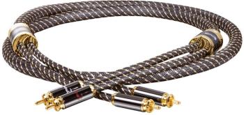 Dynavox Black Line audio prepojovací kábel [2x cinch zástrčka - 2x cinch zástrčka] 0.60 m zlatá, čierna