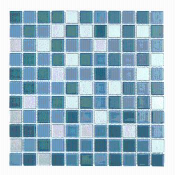 Sklenená mozaika Premium Mosaic tyrkysová 30x30 cm lesk MOS25MIX12
