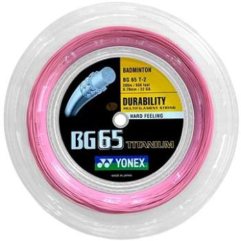 Yonex BG 65 Ti, 0,70 mm, 200 m, PINK (4930379462375)