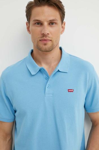 Bavlnené polo tričko Levi's jednofarebné