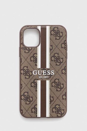 Puzdro na mobil Guess iPhone 11 / Xr hnedá farba