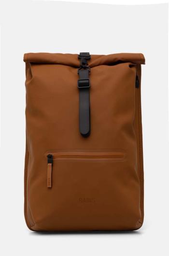 Ruksak Rains Rolltop Rucksack W3 hnedá farba, veľký, jednofarebný, 13320-63