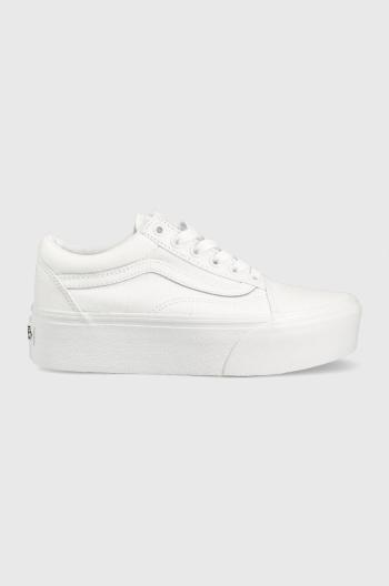 tenisky Vans old skool stackform dámske, čierna farba