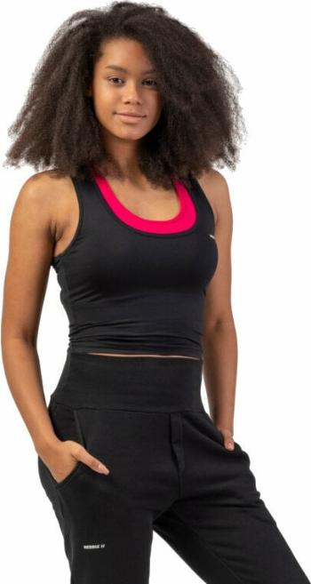 Nebbia Sporty Slim-Fit Crop Tank Top Black M