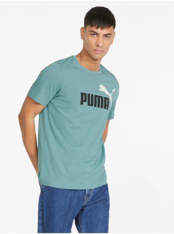 Tyrkysové pánske tričko s potlačou Puma
