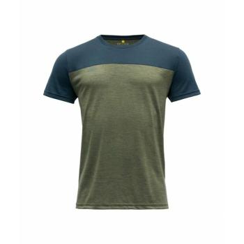 Pánske vlnené tričko s krátkym rukávom Devold Norang GO 180 213 B 404A zelené S