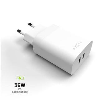 FIXED PD Rapid Charge s 2× USB-C výstupom a podporou Power Delivery 3.0 35 W biela (FIXC35-2C-WH)