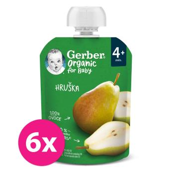 6x GERBER Organic Kapsička hruška 90 g​