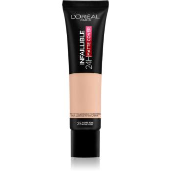 L’Oréal Paris Infallible 24H Matte Cover dlhotrvajúci make-up s matným efektom 25 Rose Ivory 30 ml