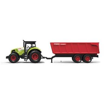 Rappa traktor plastový so zvukom a svetlom s červenou vlečkou (8590687214941)