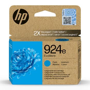 HP originál ink EvoMore 4K0U7NE#CE1, HP 924e, cyan, 800str., azurová