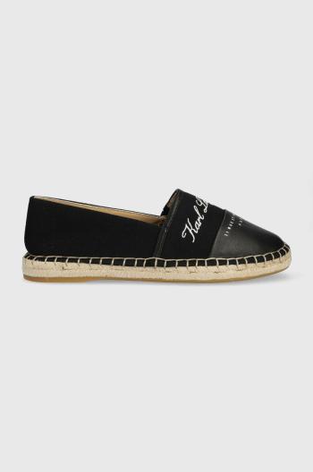 Espadrilky Karl Lagerfeld KAMINI čierna farba, KL80123