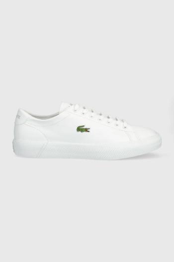 Kožené tenisky Lacoste GRIPSHOT biela farba, 41CMA0014