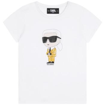 Karl Lagerfeld  Tričká s krátkym rukávom Z15417-N05-J  Biela