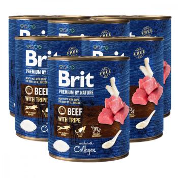 BRIT PREMIUM BY NATURE BEEF WITH TRIPES 6 X 800 G
