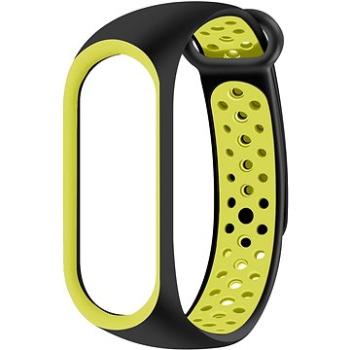 Eternico Sporty na Xiaomi Mi band 5/6/7 solid black and yellow (APW-XMI7SP-SBY)