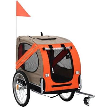 Shumee Vozík za bicykel pre psa hnedo-oranžový (8718475718055)