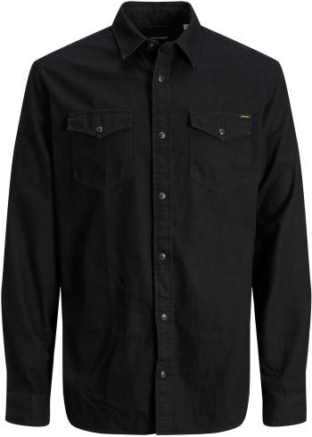 Jack&Jones Pánska košeľa JJESHERIDAN Slim Fit 12138115 Black Denim S