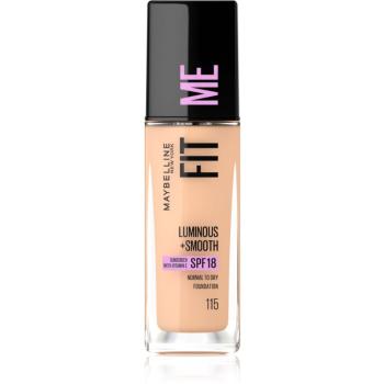 Maybelline Fit Me! tekutý make-up pre rozjasnenie a vyhladenie pleti odtieň 115 Ivory 30 ml