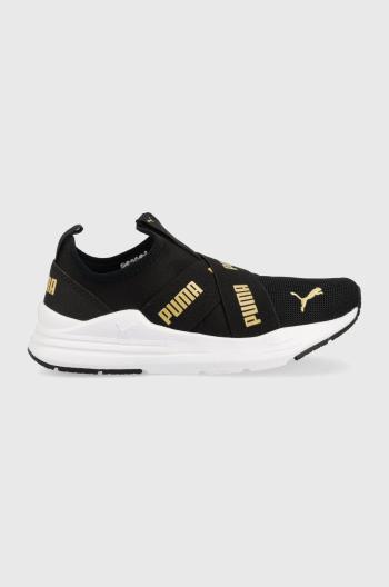 Detské tenisky Puma Puma Wired Run Slip On Flash Jr čierna farba