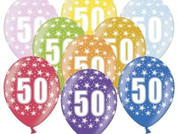 PartyDeco Balónik s číslom 50 narodeninový