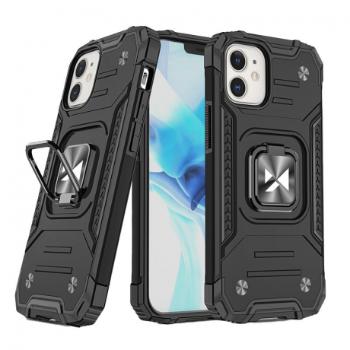 MG Ring Armor plastový kryt na iPhone 12 mini, čierny