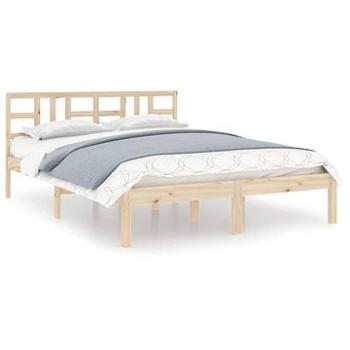 Rám postele masívne drevo 140 × 190 cm, 3105385