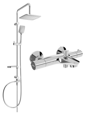 MEXEN/S - Sven sprchový stĺp vrátane vaňovej termostatickej batérie Nox, chróm 77350262-00
