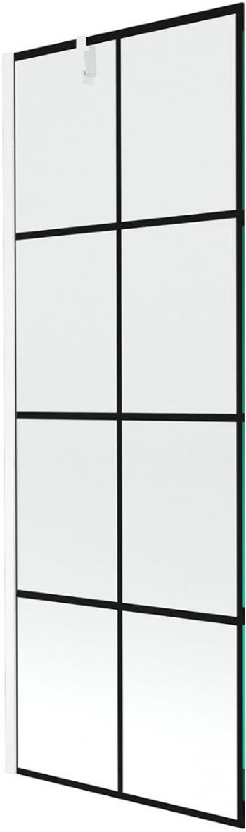 MEXEN/S - Next vaňová zástena FIX 70x150 cm, čierny dekor, biela 895-070-000-00-77-20