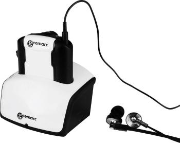 Geemarc CL7350AD bezdrôtové TV štupľové slúchadlá do uší ľahký strmeň, regulácia hlasitosti, Headset čierna, biela